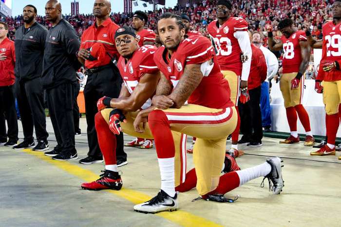 Former 49ers quarterback Colin Kaepernick